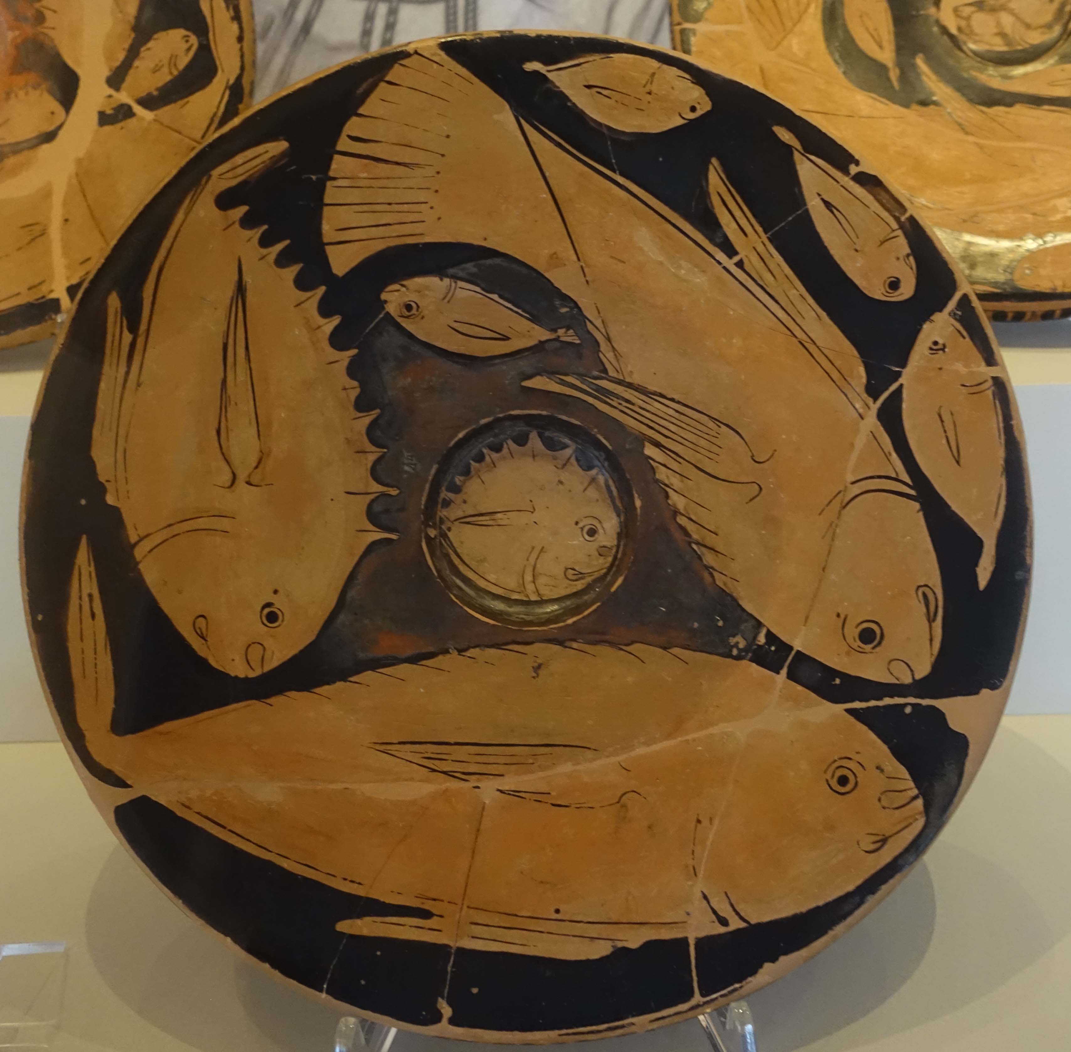 Plate from Etruscan tomb Ferrara Archeological Museum