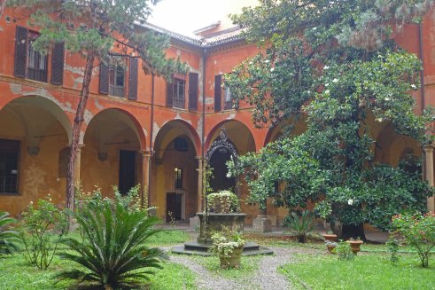 The courtyard of Bologna's Conservatory of Music