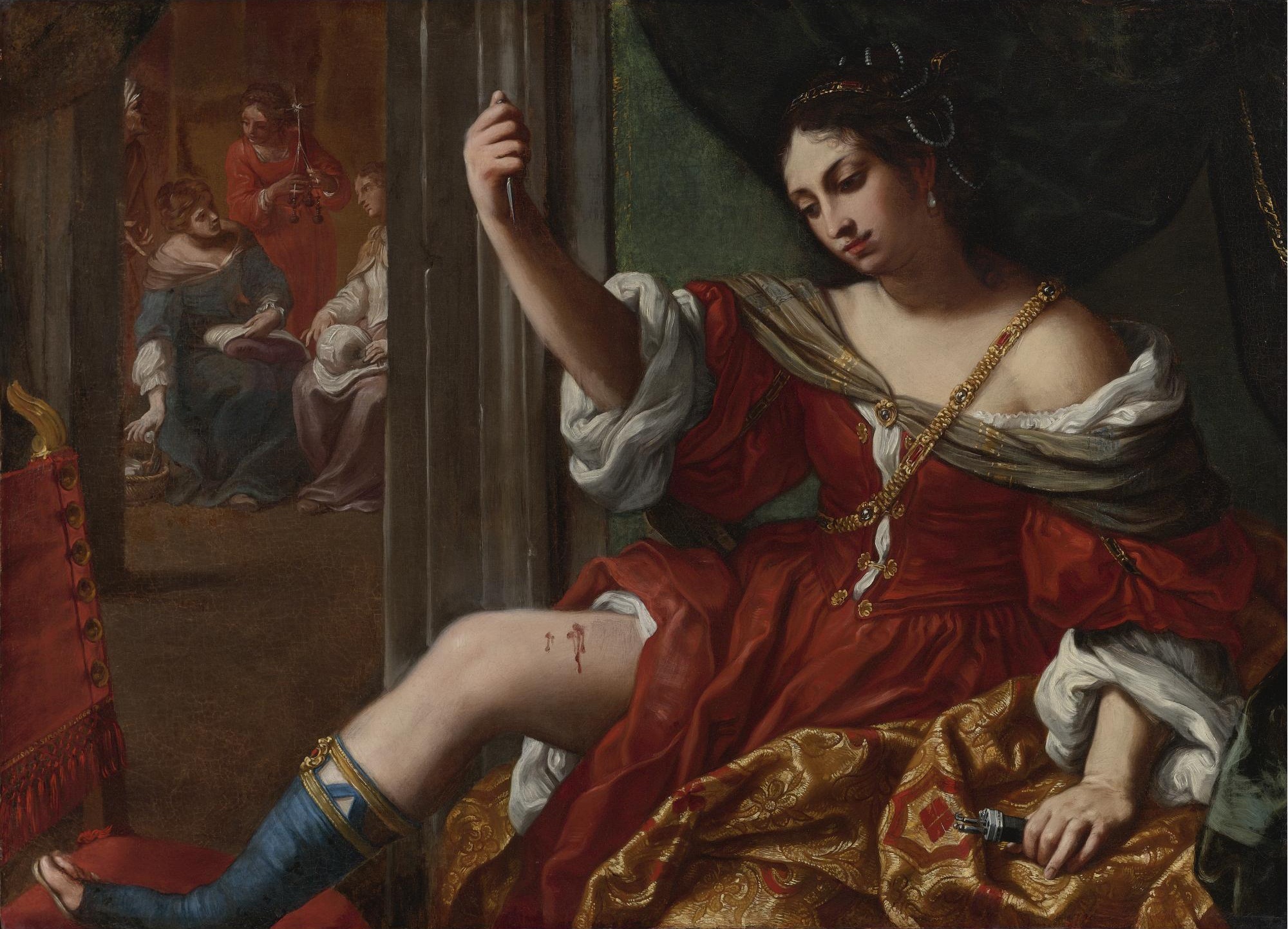 Elisabetta_Sirani_-_Portia_wounding_her_thigh